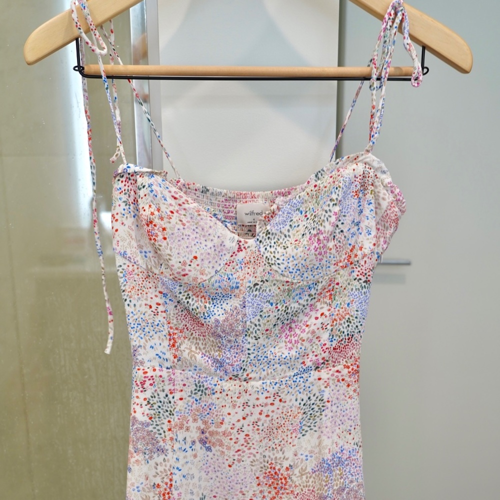 Aritzia Wilfred fable mini dress | Size 4 | Pink/White